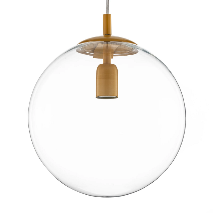 Aldex Hängeleuchte Nohr Hängelampe Deckenlampe Leuchte Glasschirm Senfgelb/Klar B-Ware - 5904798657031
