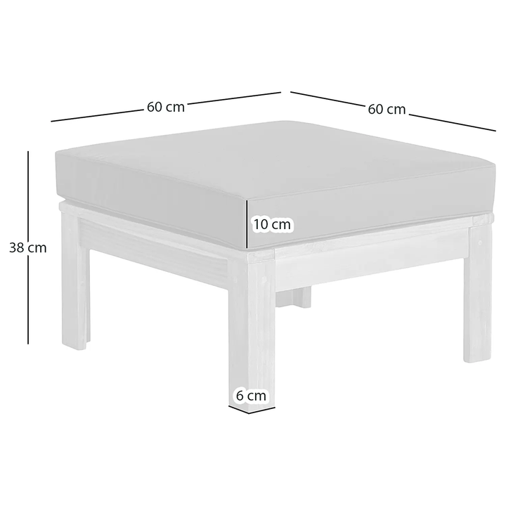 BUTLERS Loungehocker LEXI Hocker Gartentisch Sitzhocker Gartenhocker