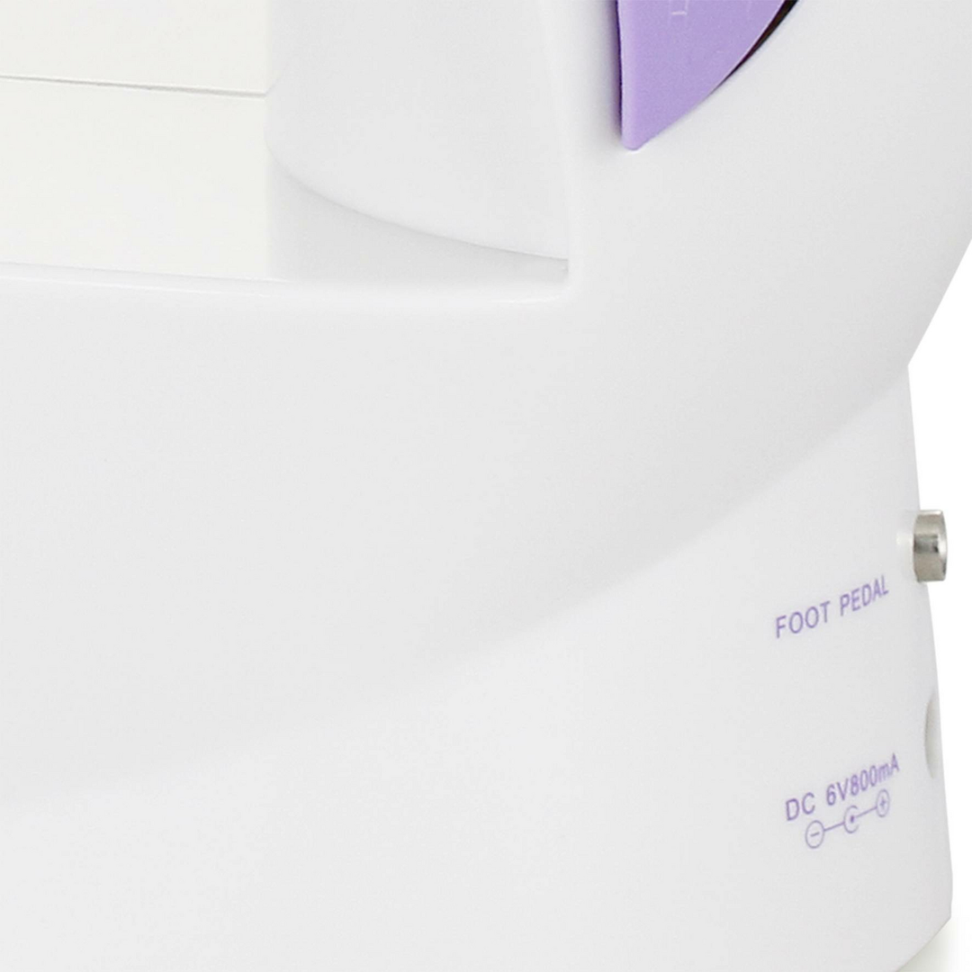 Emerio Freiarmnähmaschine Nähmaschine Mini Nähmaschine Nähen Frei Weiß Flieder B-Ware