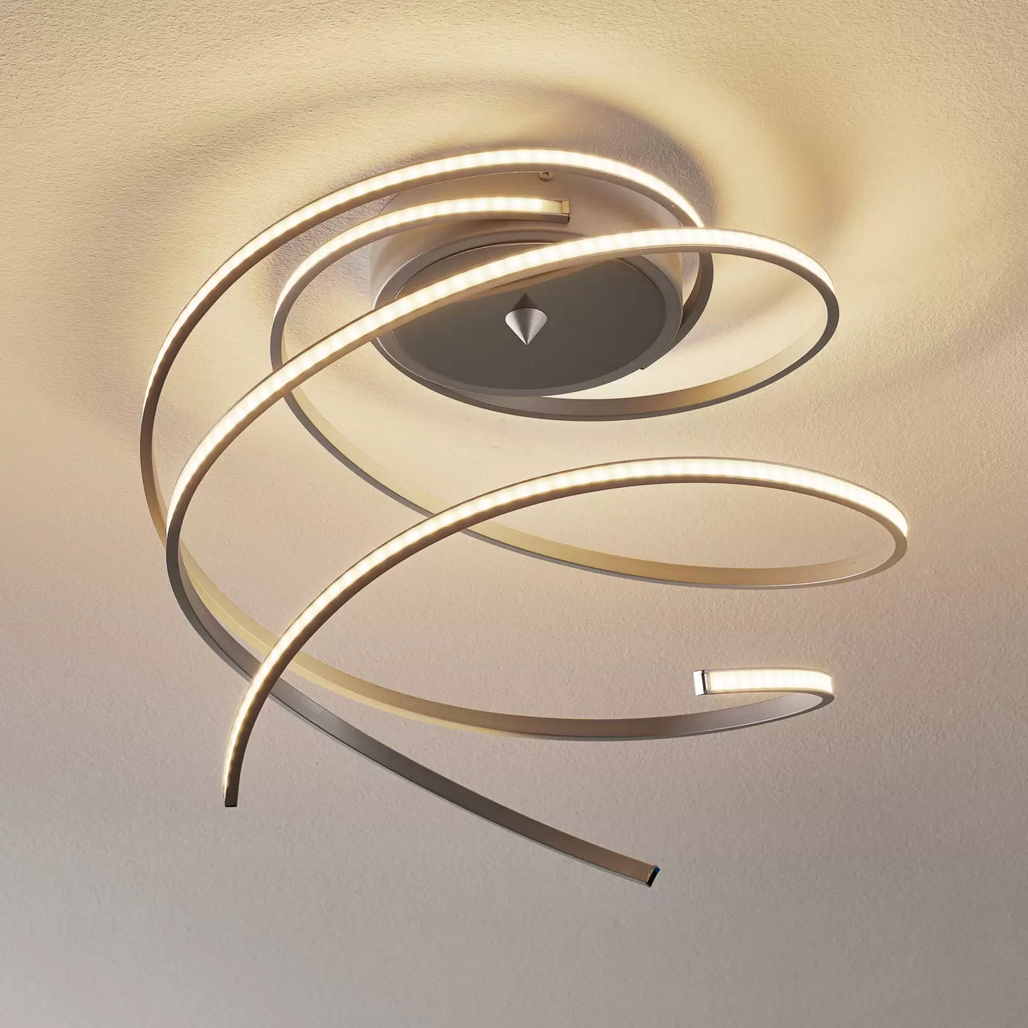 Led Deckenleuchte Lungo 3 Armig Alu Mit Fernbed. Deckenlampe Deckenleuchte Lampe B-Ware - 5905563001936
