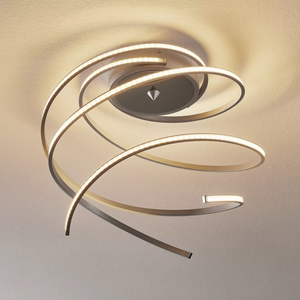 B-Ware Led Deckenleuchte Lungo 3 Armig Alu Mit Fernbed. Deckenlampe Deckenleuchte Lampe