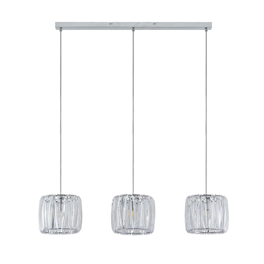 Lindby Sofia Balkenleuchte Pendelleuchte Deckenlampe Dreiflammig Klar Chrom488 B-Ware