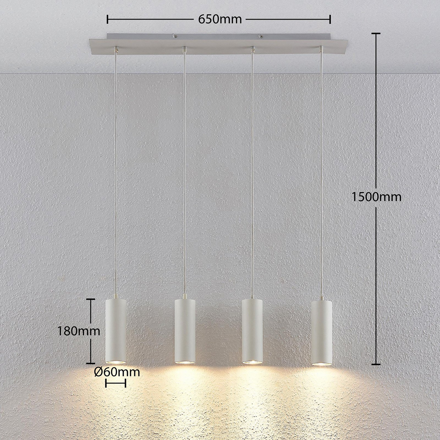Lindby Joffrey Hängeleuchte Hängeleampe Lampe Leuchte 35 W Ip20 Vierflammig We832 B-Ware - 4251096573022