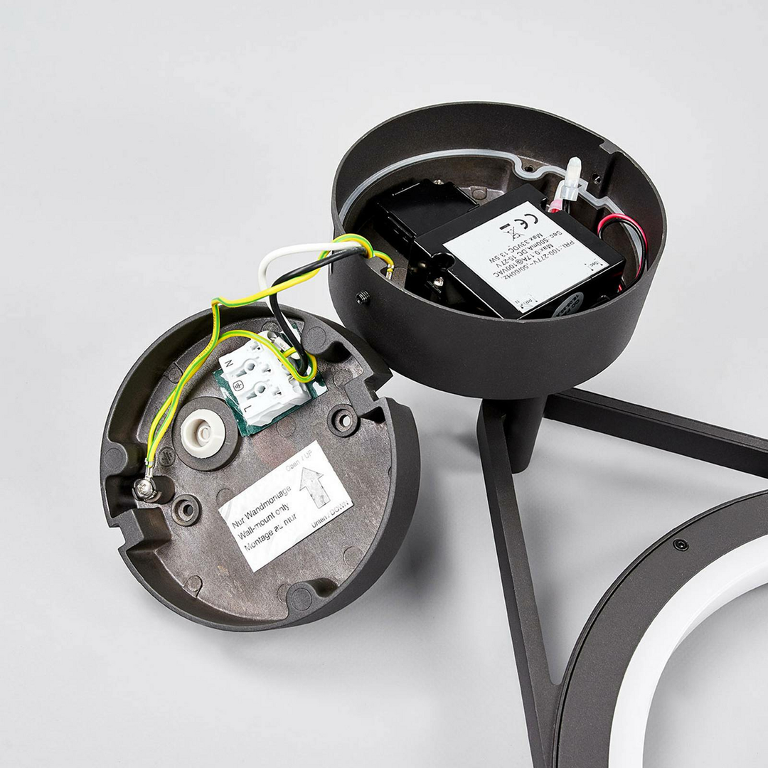 Lucande Led Außen Wandleuchte Mirco Wandleuchte Außenlampe Led Sensor Grafitgrau  B-Ware