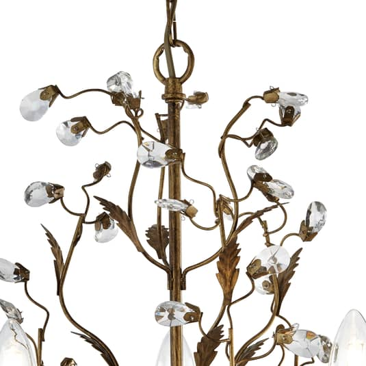 Searchlight Kronleuchter Almandite Deckenlampe Deckenleuchte Leuchte 5fl. Braun B-Ware