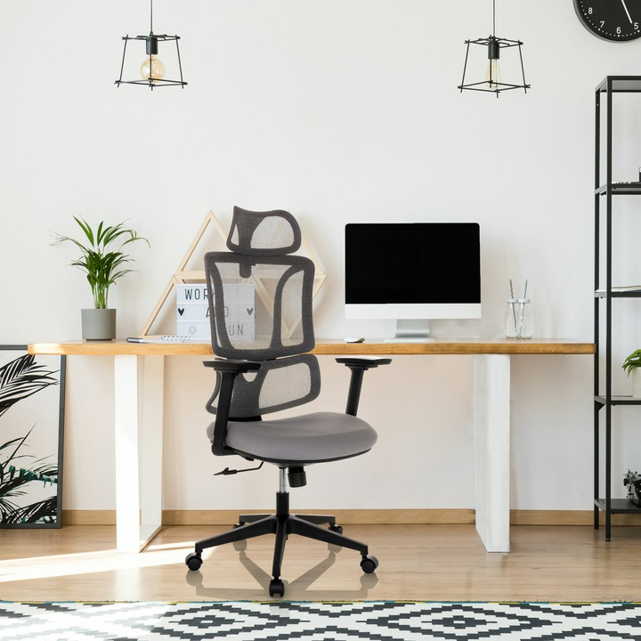 Bürostuhl Drehstuhl Ergomy Schreibtisch Netzstoff Grau Mybuero B-Ware - 4064323037170
