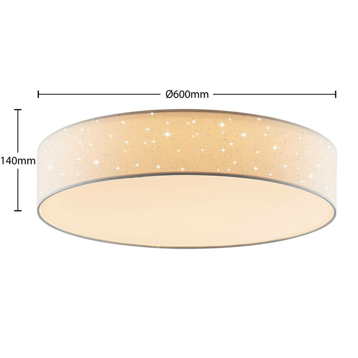 Lindby Ellamina Led Deckenlampe Deckenlampe Lampe Wohnzimmerlampe ø 60 Cm Weiß B-Ware - 4251096586633