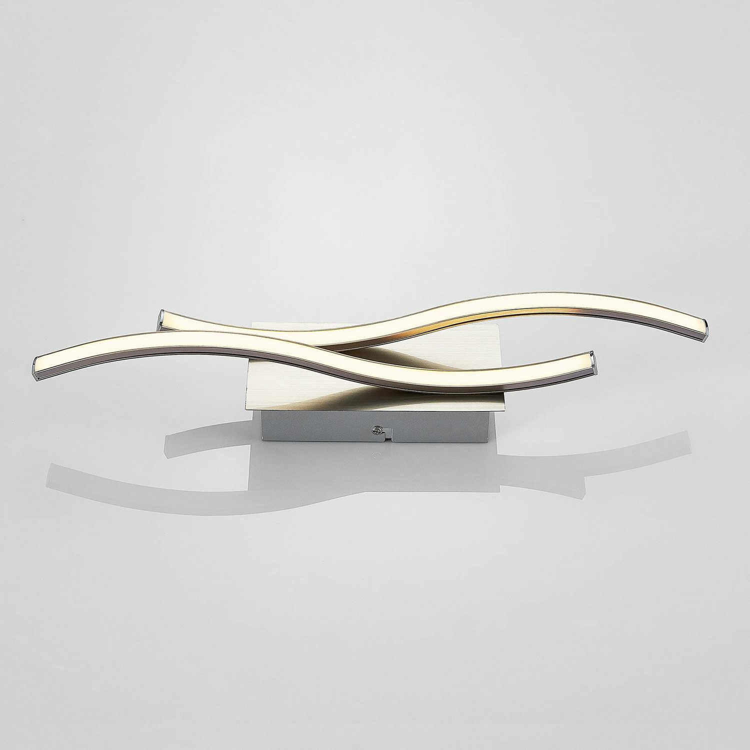 Applique murale LED Lindby Safia en forme de vague, lampe murale, éclairage, aluminium 