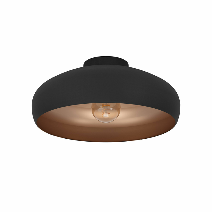 Zipcode Design Deckenleuchte 1 flammig Campbell Lampe Bündig Schwarz Metall
