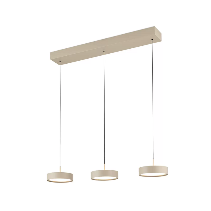 LED-Hängeleuchte Teide khaki Metall höhenverstellbar Deckenlampe Deckenleuchte