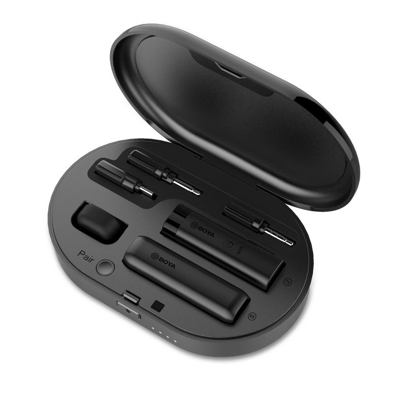 B-Ware Boya 23086 Handymikrofon Mikrofon Mikrofon Zujbehör Kopfhörer Ladecase 2,4 G Hz - 4056929230864