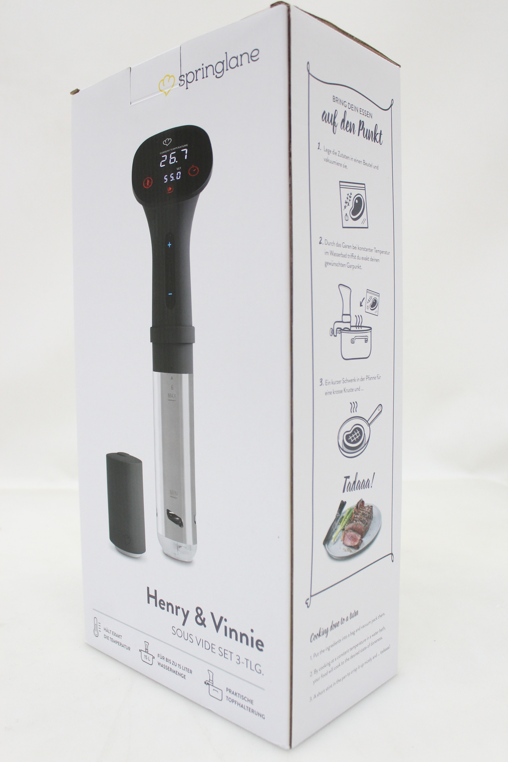 Springlane Sous-Vide-Garer Henry Vakuumgarer Touch-Display Schongarer SIEHE TEXT