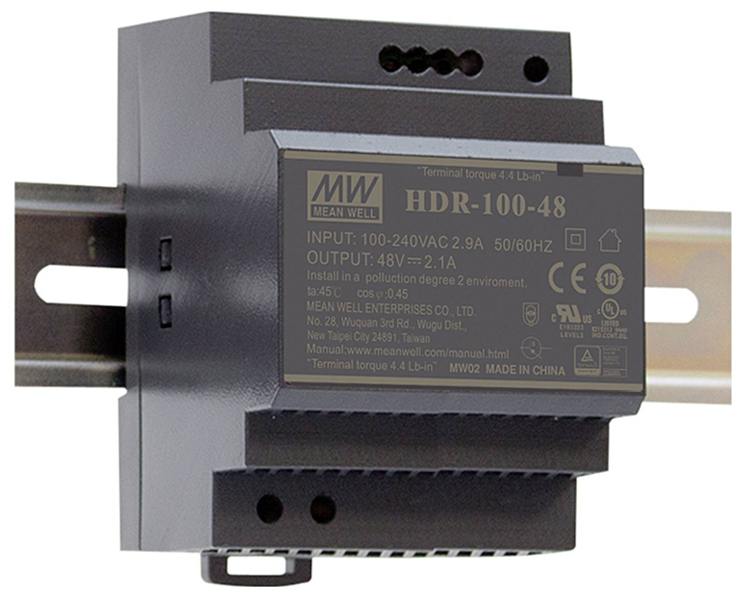 Mean Well Hutschienen Dc/Dc Wandler Din Rail 2.1 A 100.8 W Hutschienen Netzteil B-Ware - 4021087101028