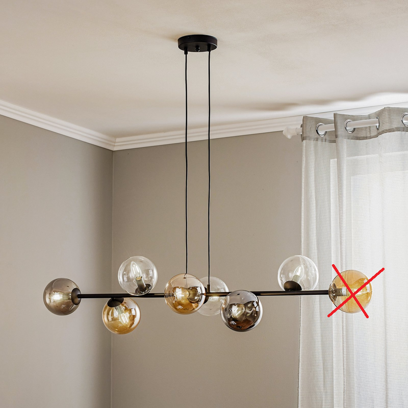 Euluna Hängeleuchte Glassy Deckenlampe Pendelleuchte E14 SIEHE TEXT/FOTO