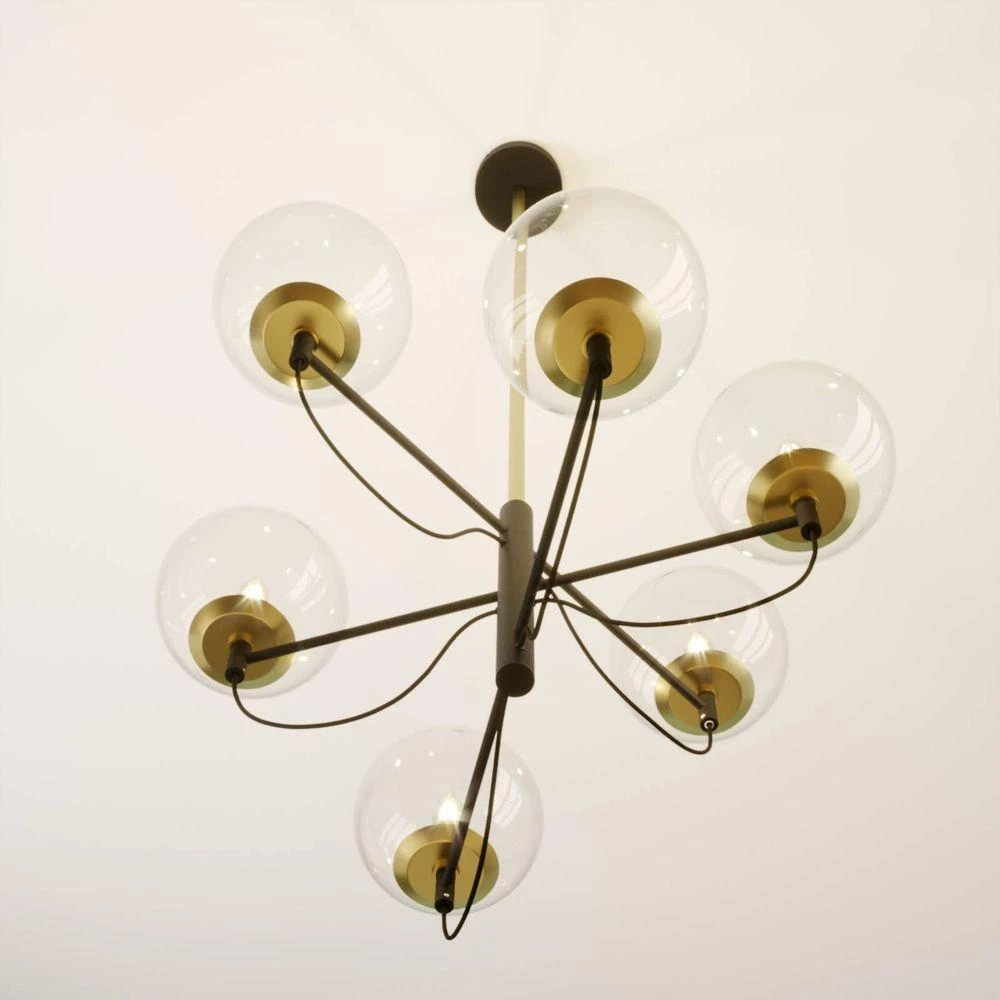 B-Ware Lucande Sotiana Hängeleuchte Hängeleuchte Leuchte Lampe E14 6 Glaskugeln Mess599