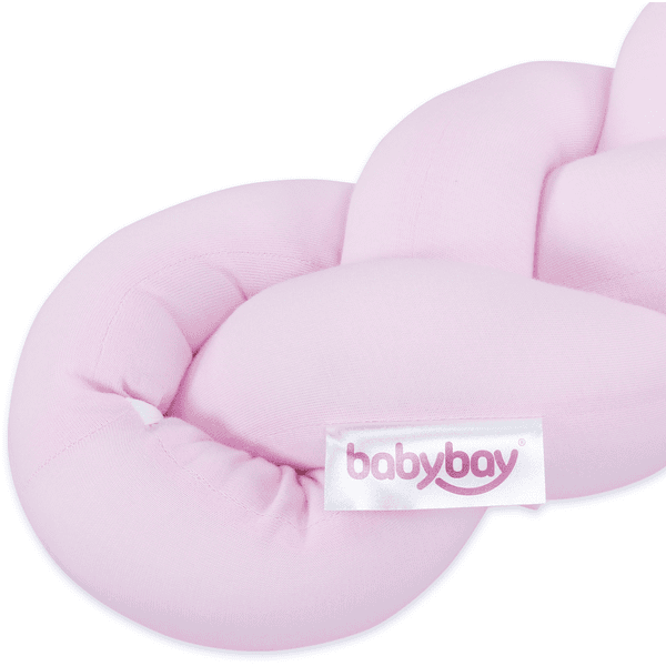 babybay Bettchenschlange Bettschlange Babybett Schutz Kissen 100% Baumwolle rosa