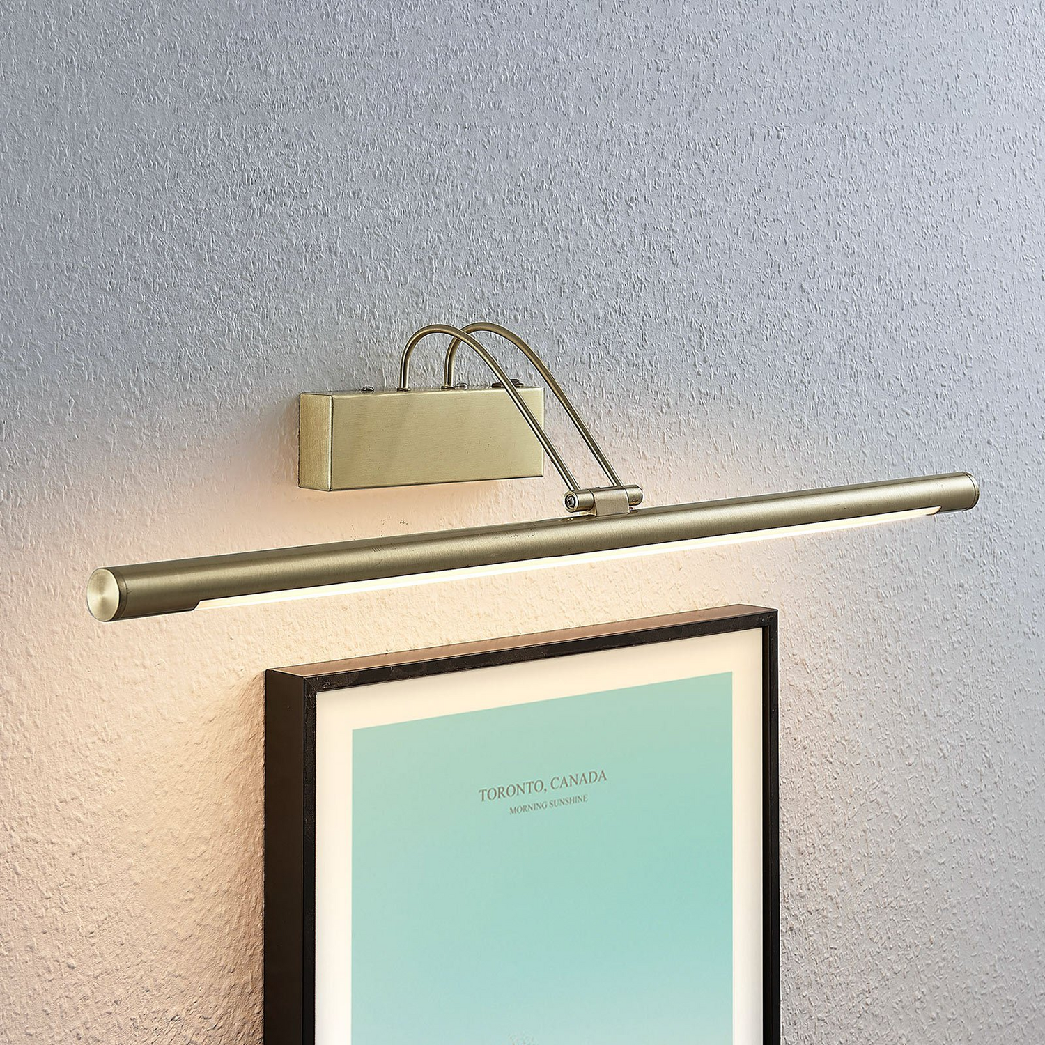 B-Ware Lindby Bilderleuchte Bilderlampe Led Mailine Messing Schalter Wandlampe