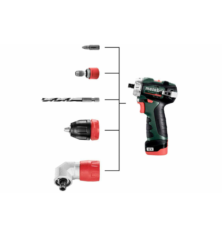 Metabo Power Maxx Akku Bohrschrauber Bohrschrauber 12 V 2 Ah Li Ion Inkl. 2. Akku  B-Ware
