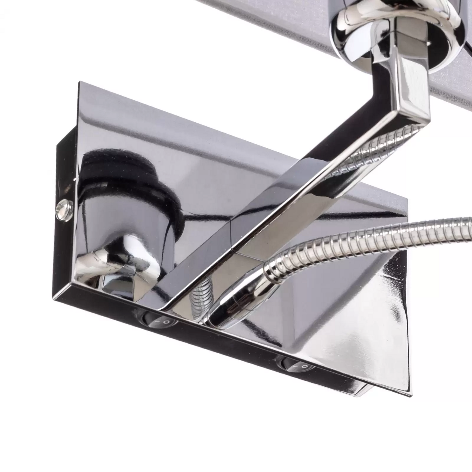 B-Ware Euluna Wandleuchte Harry Wandlampe Wandlicht Lampe Quadratisch Chrom/Chrom/Weiß