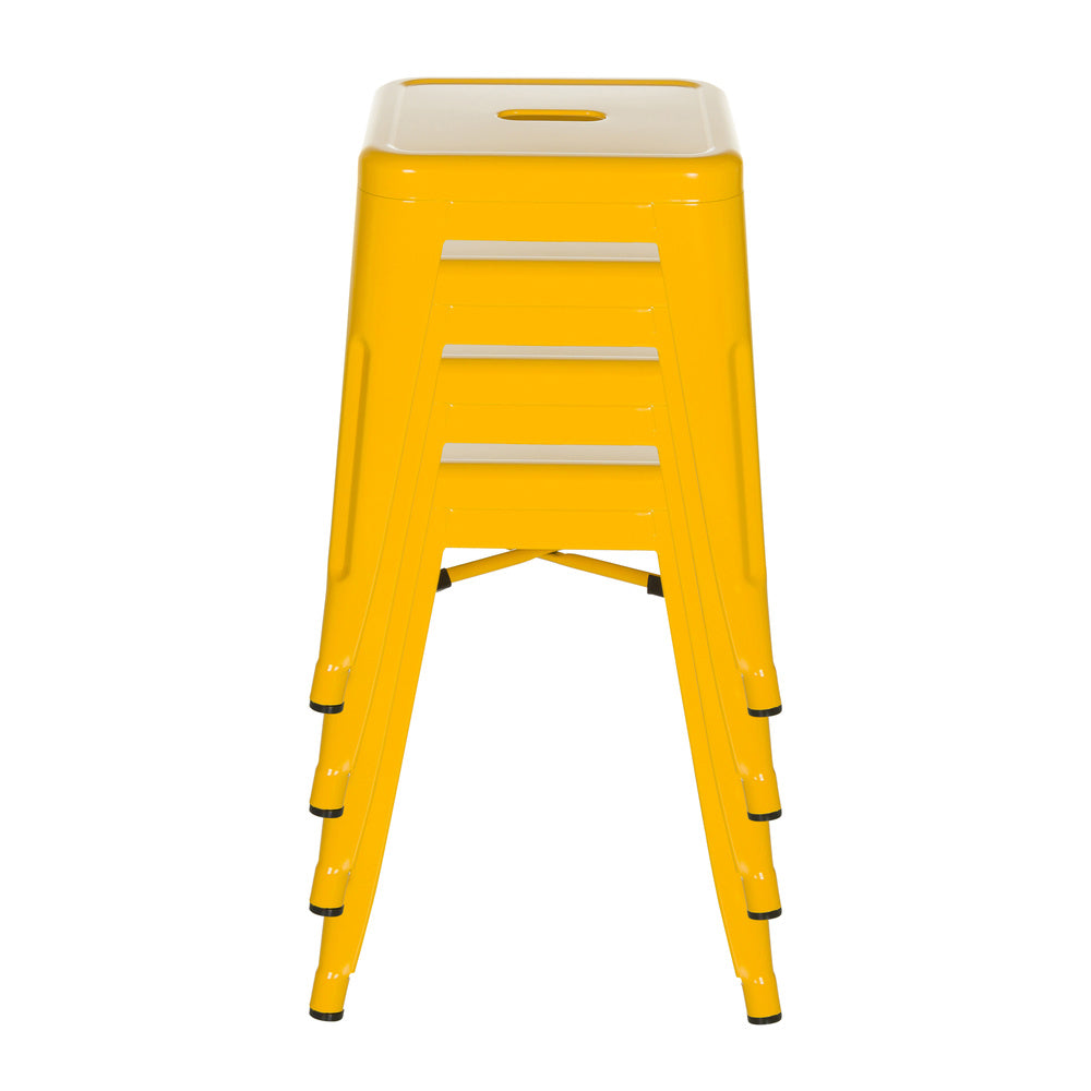 hjh OFFICE Hocker Sitzgelegenheit Barhocker VANTAGGIO metallic gelb stapelbar - 4064323035244