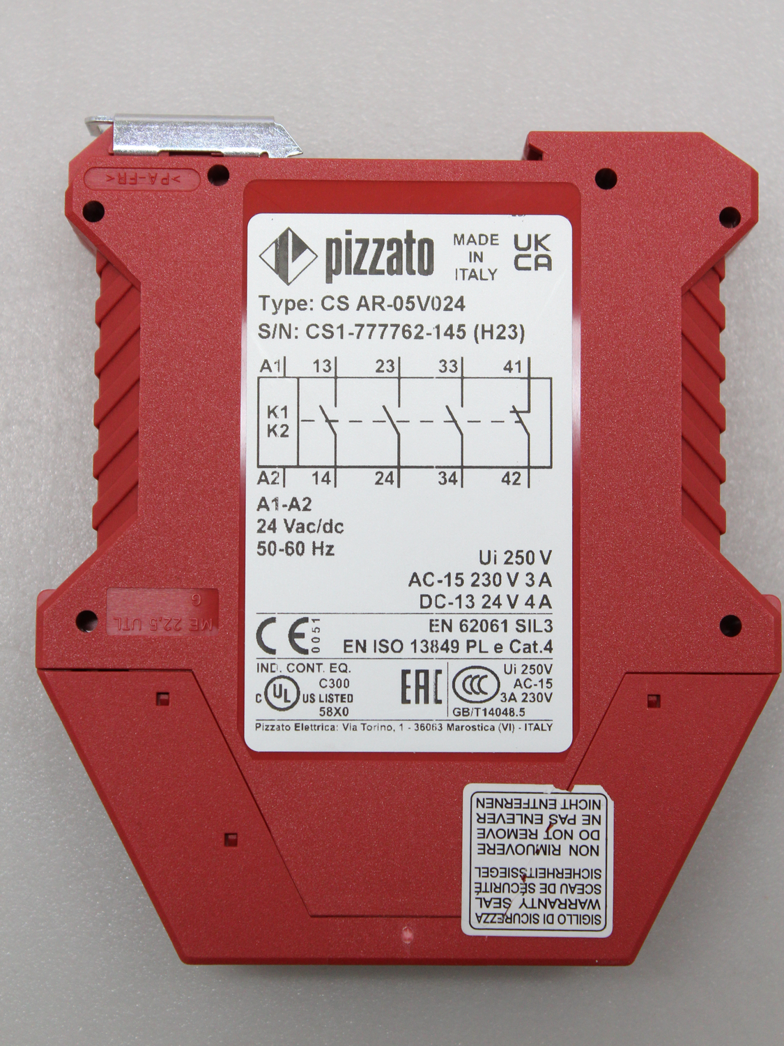 Pizzato Elettrica Sicherheitsmodul Not Aus Schalter 3 Schließer 1 öffner 240 V20 B-Ware - 8018851091681
