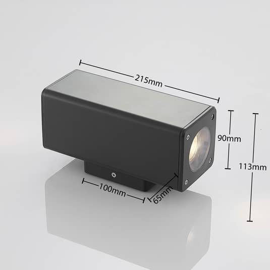 Lindby Nati Außen Wandleuchte Außenwandleuchte Wandleuchte Wandlampe Dunkelgrau B-Ware - 4251096561265