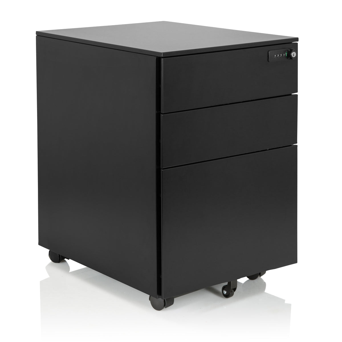 hjh OFFICE Rollcontainer COLOR OS I Schrank Metall schwarz Zahlenschloss Büro - 4064323014881