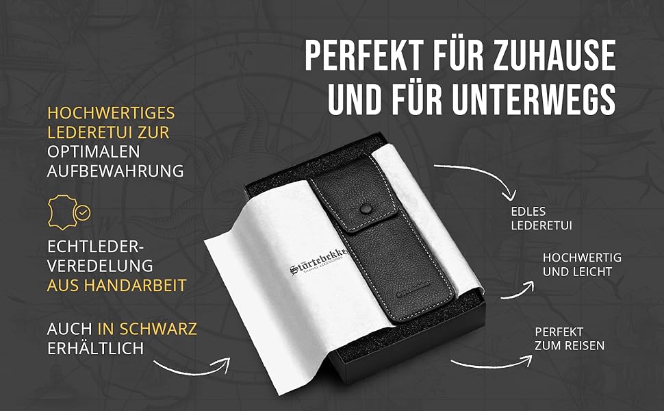 Störtebekker Rasiermesser Rasierer Bartrasierer inkl 10 Klingen Echtleder E153 - 4260554490085