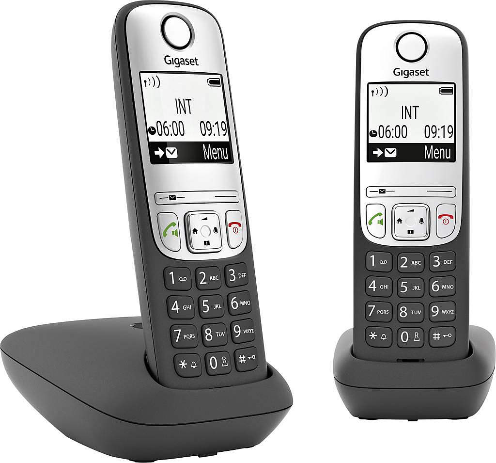 Gigaset A690 Duo DECT Schnurloses Telefon analog Festnetztelefon Basis Schwarz