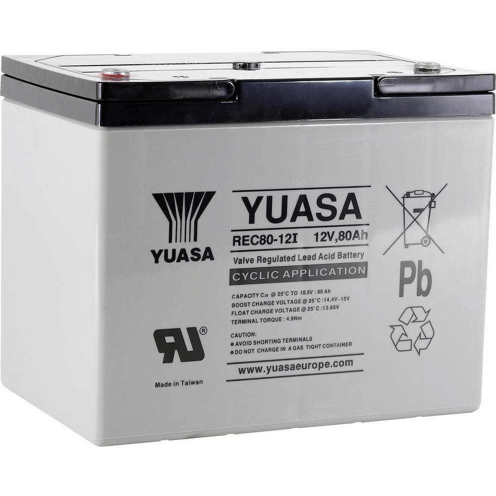 Yuasa REC80-12 YUAREC8012 Bleiakku 12V 80Ah Blei-Vlies Modellbau-Akkus Batterie