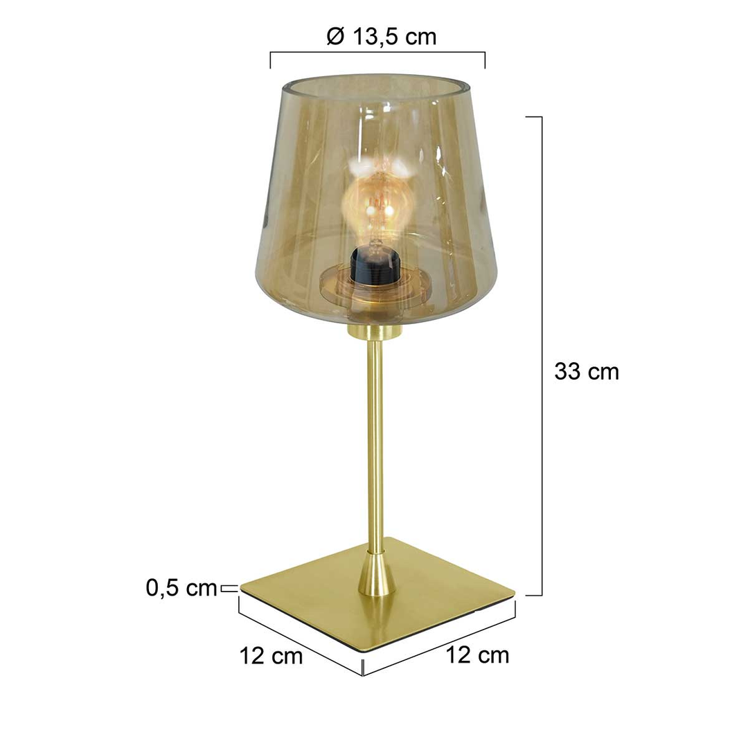 Tischleuchte ANCILLA in Messing dimmbar Lampe Licht Leselampe Leuchte Tischlampe