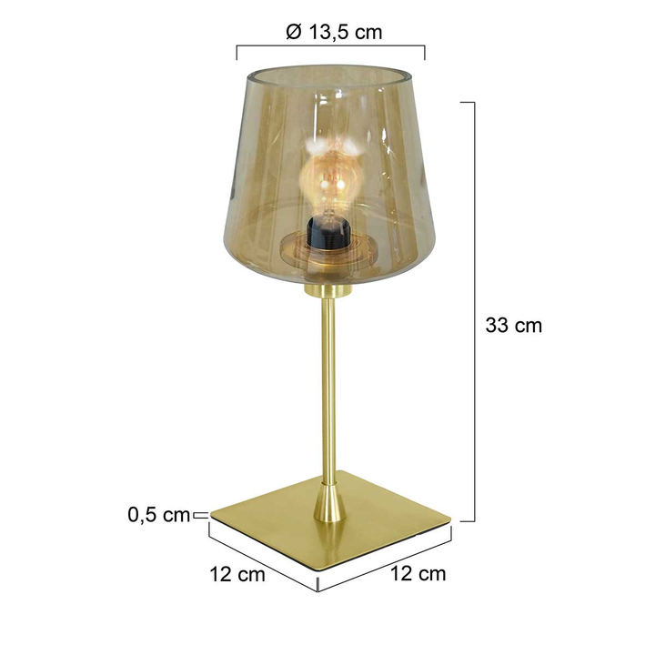 Tischleuchte ANCILLA in Messing dimmbar Lampe Licht Leselampe Leuchte Tischlampe