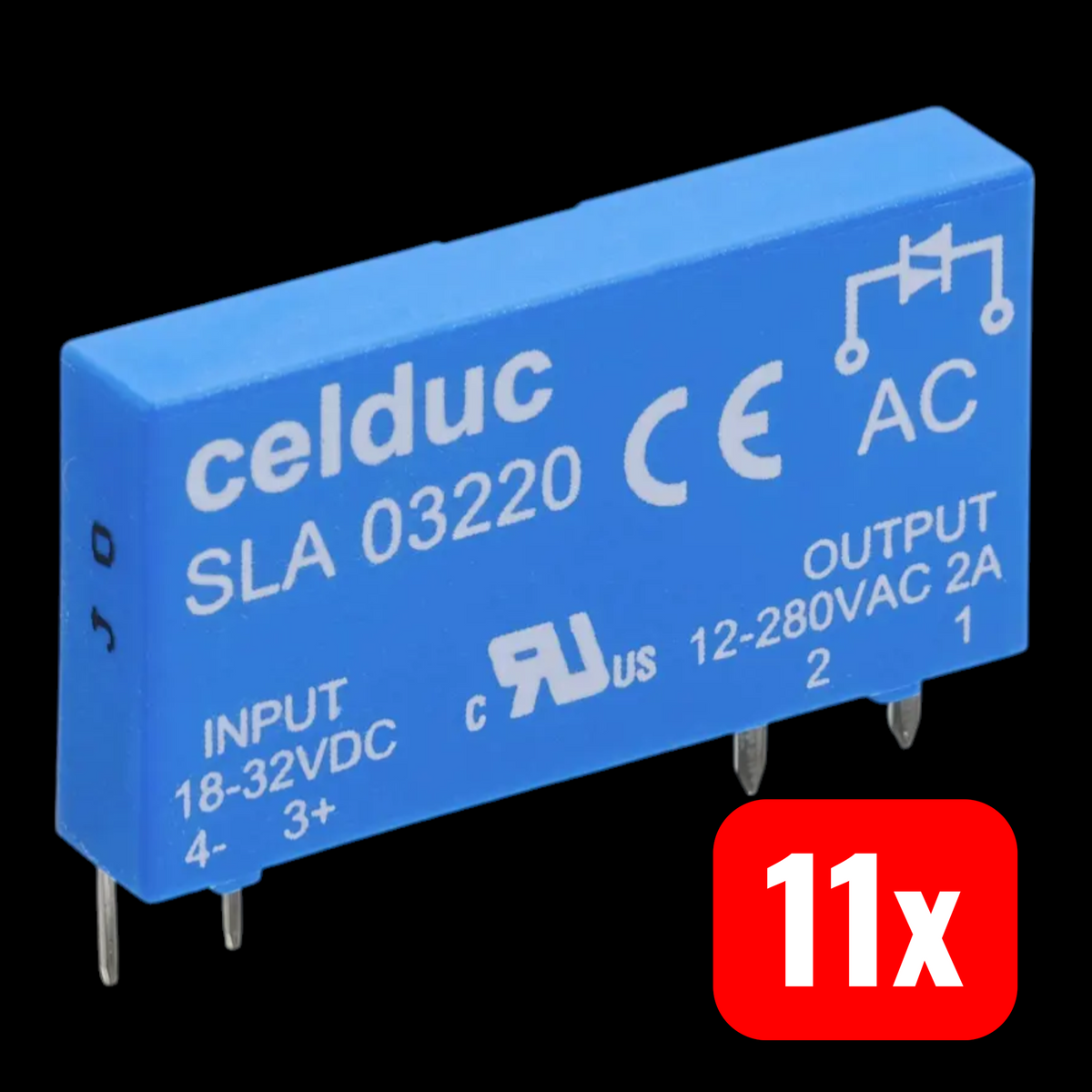 Celduc SLD Halbleiterrelais Solid State Relay 2 5A 60Vdc Ctrl 18 32Vdc 11 STÜCK - 2050009035082