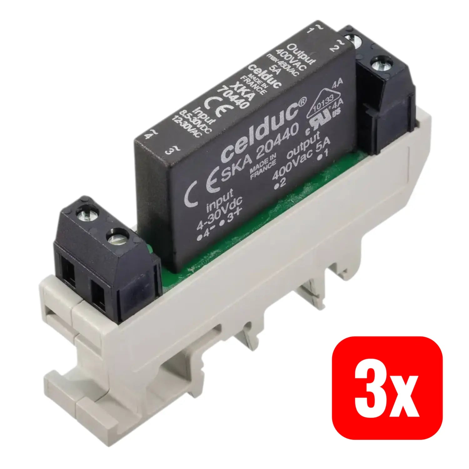 B-Ware Celduc Halbleiterrelais Relais Xka70440 5 A 400 Vac Schraub Din Rail 3 Stück - 2050009037727