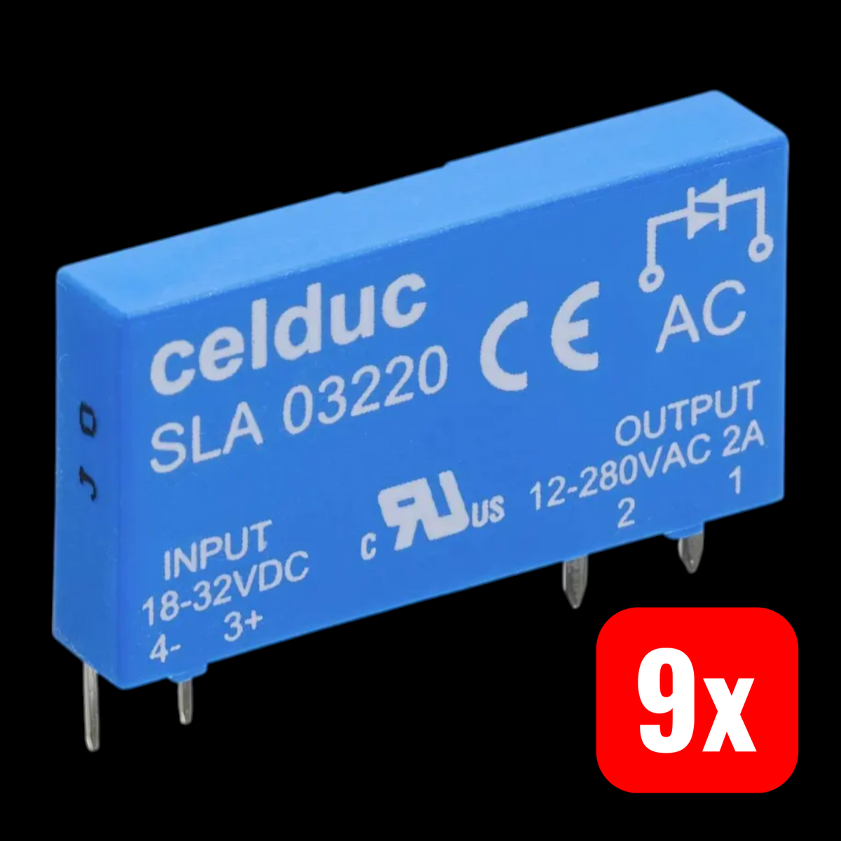 Celduc Halbleiterrelais Solid State Relais SLD03205 4A 32V Leiterplatte 9 STÜCK - 2050009035310