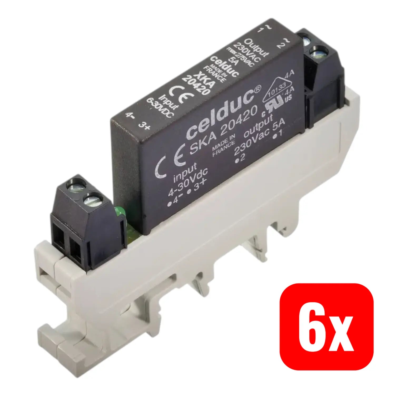 B-Ware Celduc Halbleiterrelais Ssr Relais Xka20420 Schraubanschluss Hutschiene 6 Stück - 3760283307995