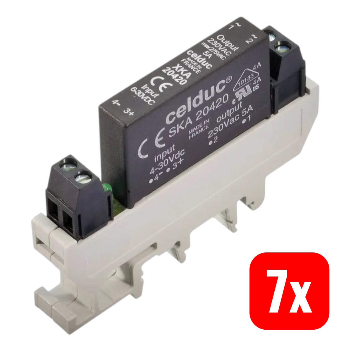 Celduc Halbleiterrelais XKA70420 5 A Schaltspannung max. 275 V/AC 7 STÜCK - 3760283307957