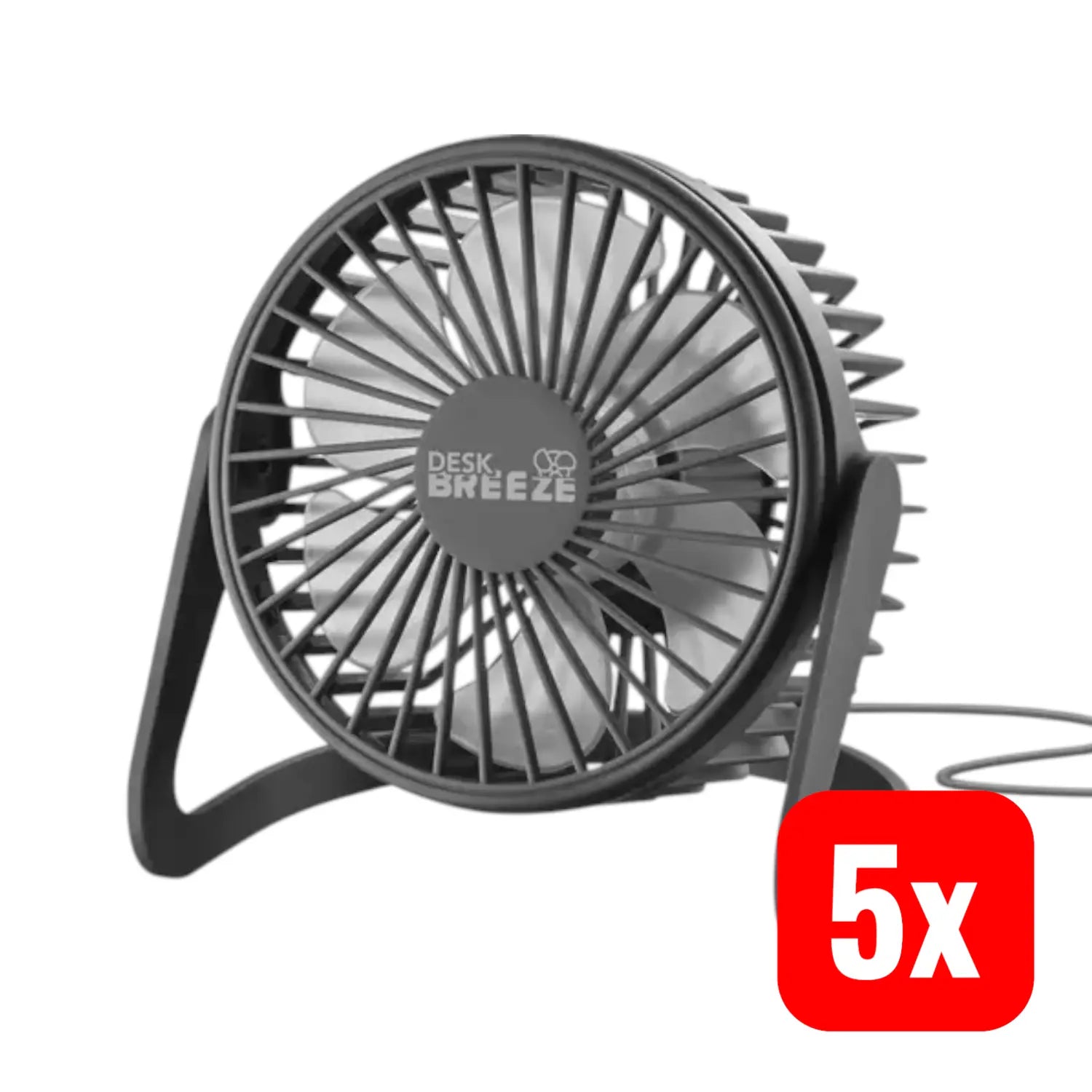 B-Ware Cellularline Tischventilator Usb Ventilator Dunkelgrau Schwenkbar 5 Stück - 8018080494413