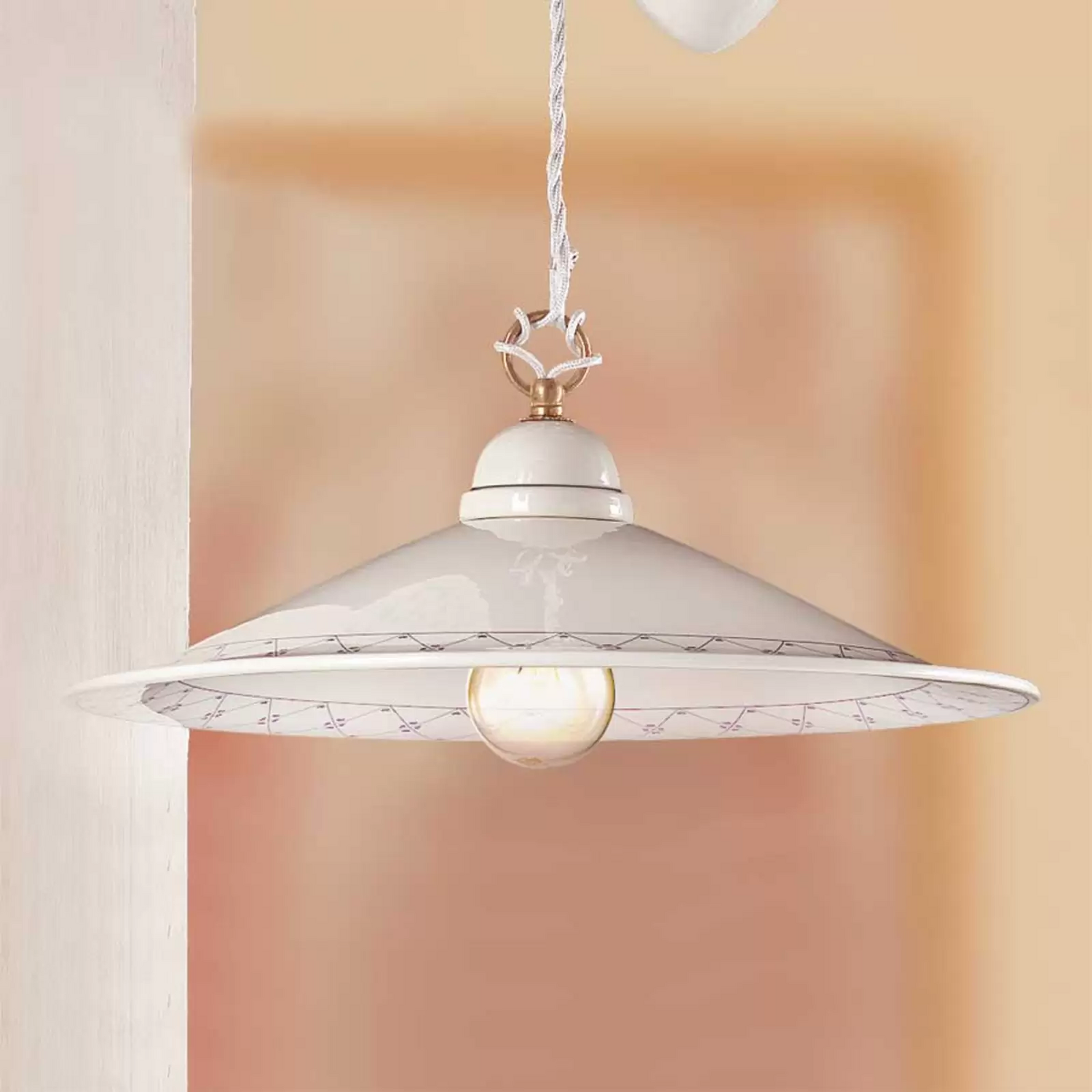 B-Ware Ceramiche Hängeleuchte Crocia Mit Zuggewicht Deckenleuchte Hängelampe Leuchte - 2013013