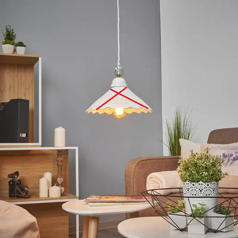 B-Ware Ceramiche Hängeleuchte Pizzo, 1 Flammig 30 Cm Hängelampe Leuchte Siehe Foto/Text - 2013017