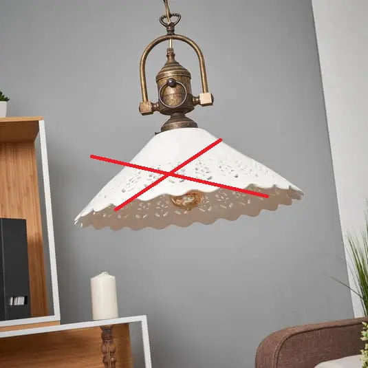 C-Ware Ceramiche Pizzo Hängeleuchte Hängeleuchte Deckenlampe Lampe E27 Siehe Text/Foto - 2013057