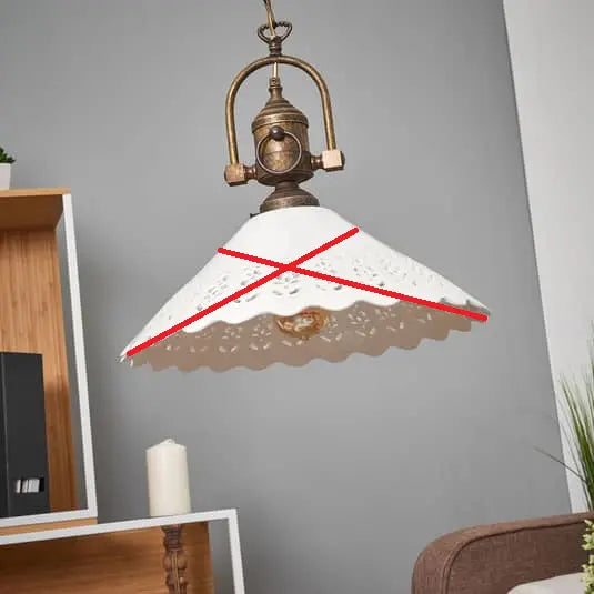 B-Ware Ceramiche Pizzo Hängeleuchte Hängeleuchte Deckenlampe Lampe E27 Siehe Text/Foto - 2013057