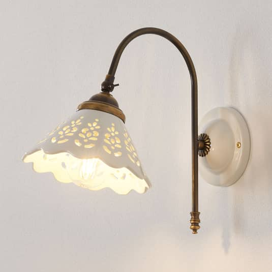 B-Ware Ceramiche Portico Wandleuchte Wandlampe Wandlicht Lampe Mit Geschwungenem Arm    - 2013149
