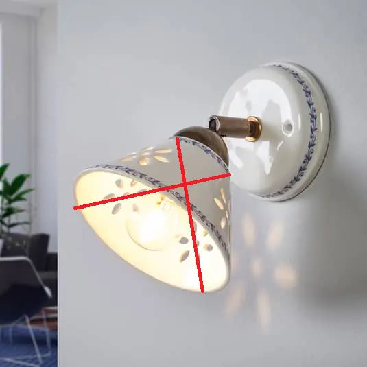 B-Ware Ceramiche Wandleuchte Wandleuchte Nonna Weiß Keramik E14 40 Watt Siehe Text/Foto - 2013025