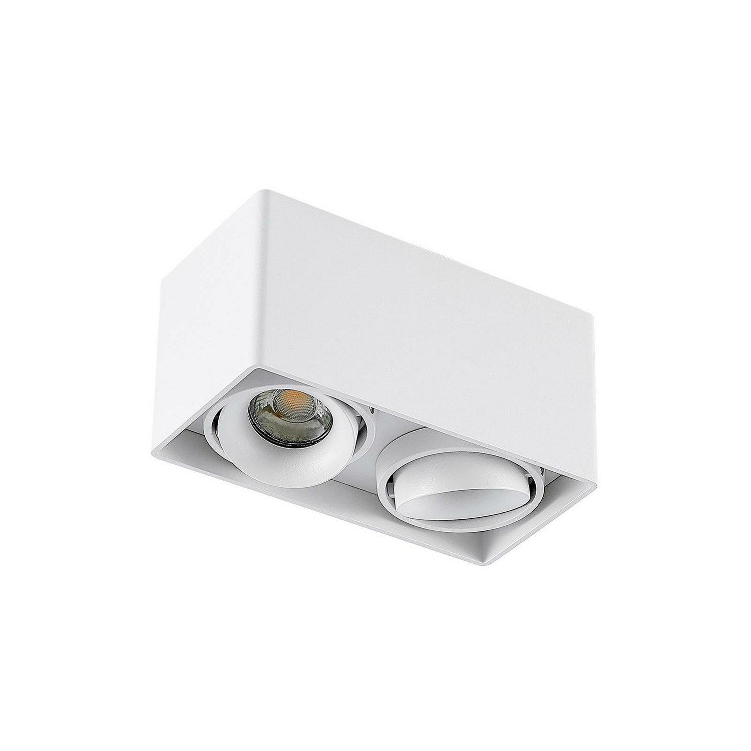 Plafonnier encastré Arcchio Kubika, spot GU10 à 2 lumières blanches 