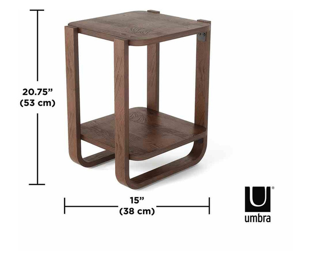 B-Ware Umbra Bellwood Beistelltisch Tisch Couchtisch Nachttisch Pappel L/B/H 42/38/53cm