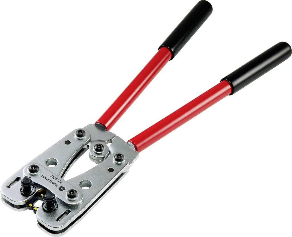 Pince à sertir TOOLCRAFT, outil de pression, pince hexagonale, 6 à 50 mm², extrémités de tuyaux en cuivre