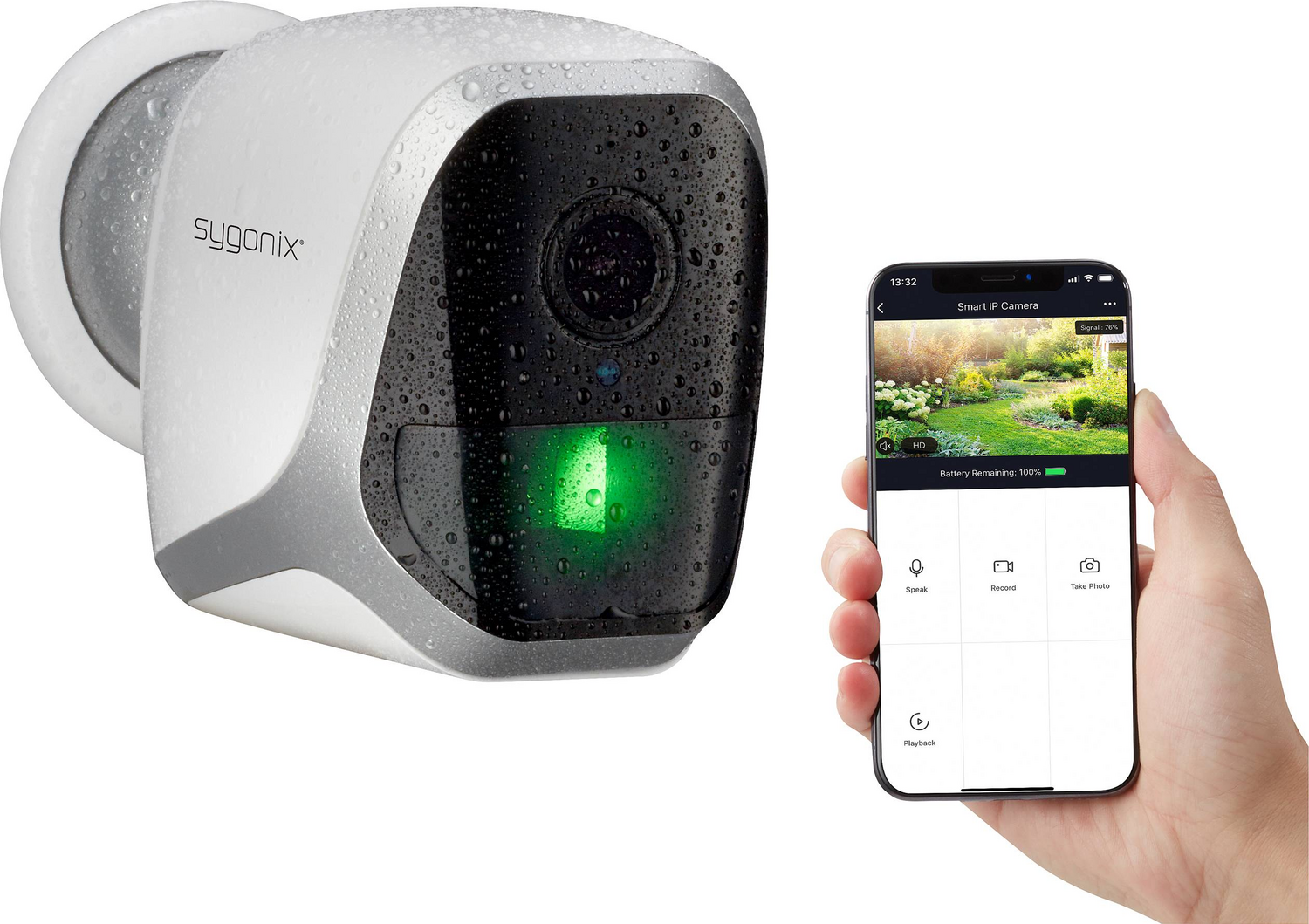 B-Ware Sygonix Sy 4452324 Wlan Ip überwachungskamera Kamera 1920 X 1080 Pixel Weiß Cam