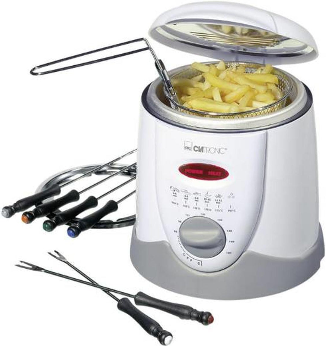 Clatronic Fondue-Fritteuse 840 W Friteuse mit manueller Temperatureinstellung