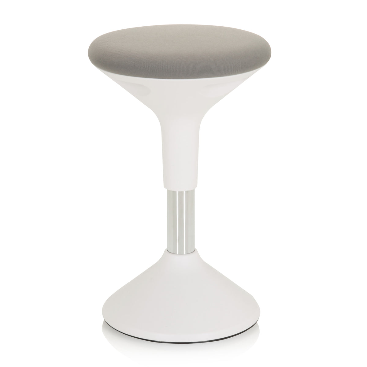 hjh OFFICE Stehhocker Stehhilfe Hocker Balance Sit II W Stoff weiß grau - 4064323014867